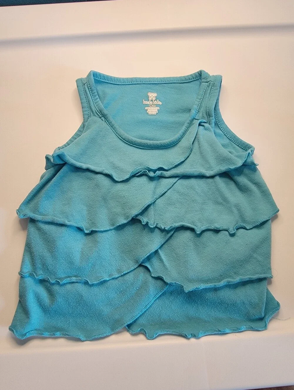 Koala Kids Teal Ruffle Tank & Old Navy Shorts Set 18M